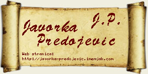 Javorka Predojević vizit kartica